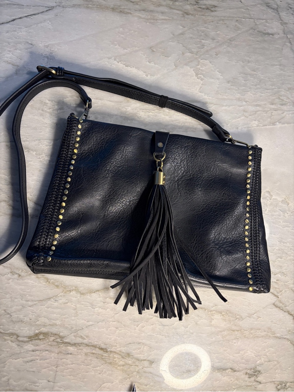 Black Tassel Crossbody Shoulder Bag